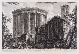 Giovanni Battista Piranesi (1720-1778) - Veduta del tempio della Sibilla in Tivoli, Etching and