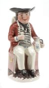 An English pearlware `Sailor` Toby jug, circa 1800 An English pearlware `Sailor` Toby jug, circa