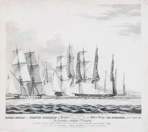 John Clark and Matthew Dubourg. - Signal Defeat of the French Squadron of 7 Praams & fifteen