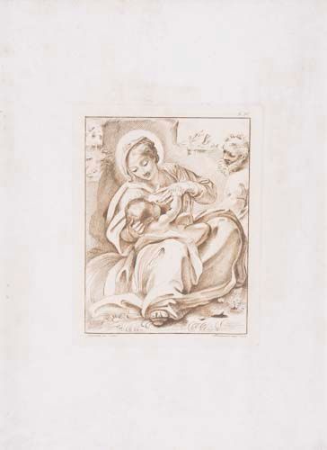 Stefano Mulinari (c 1741-1790) - Two plates after drawings by Guercino, From `Disegni originali dÃ¬