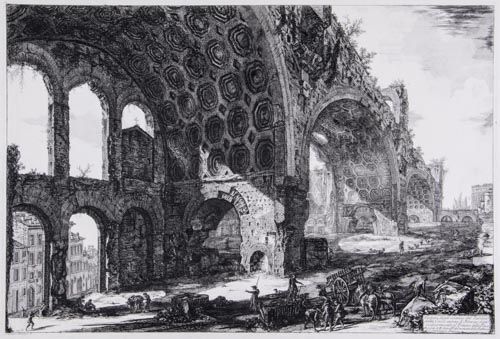 Giovanni Battista Piranesi (1720-1778) - Veduta degli avanzi del tablino della Casa aurea de