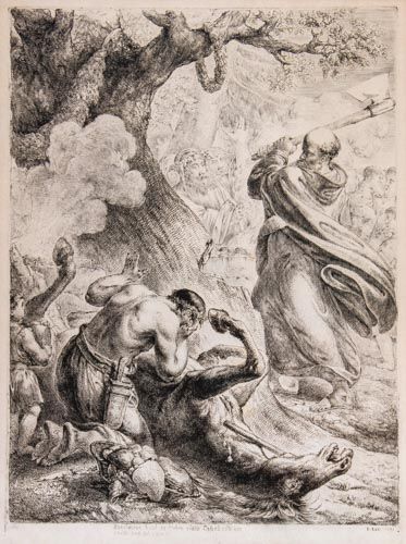 St Paul lowered down from the city walls of Damascus [J St Paul lowered down from the city walls - Image 4 of 4