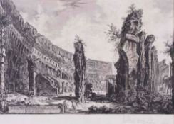 Giovanni Battista Piranesi (1720-1778) - Veduta dell`interno dell`Anfiteatro Flavio detto il
