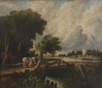 Circle of John Constable - Dedham Oil on canvas 64 x 76.5 cm (25 1/4 x 30 in) Porvenance: Private