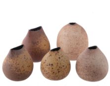 Joanna Constantinidis , five stoneware ovoid vases Joanna Constantinidis (British, 1927-2000),