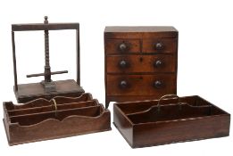A miniature George III mahogany chest of drawers, late 18th century  A miniature George III mahogany