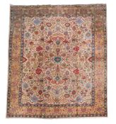 A Tabriz carpet, approximately 379 x 291cm  A Tabriz carpet,   approximately 379 x 291cm  view on