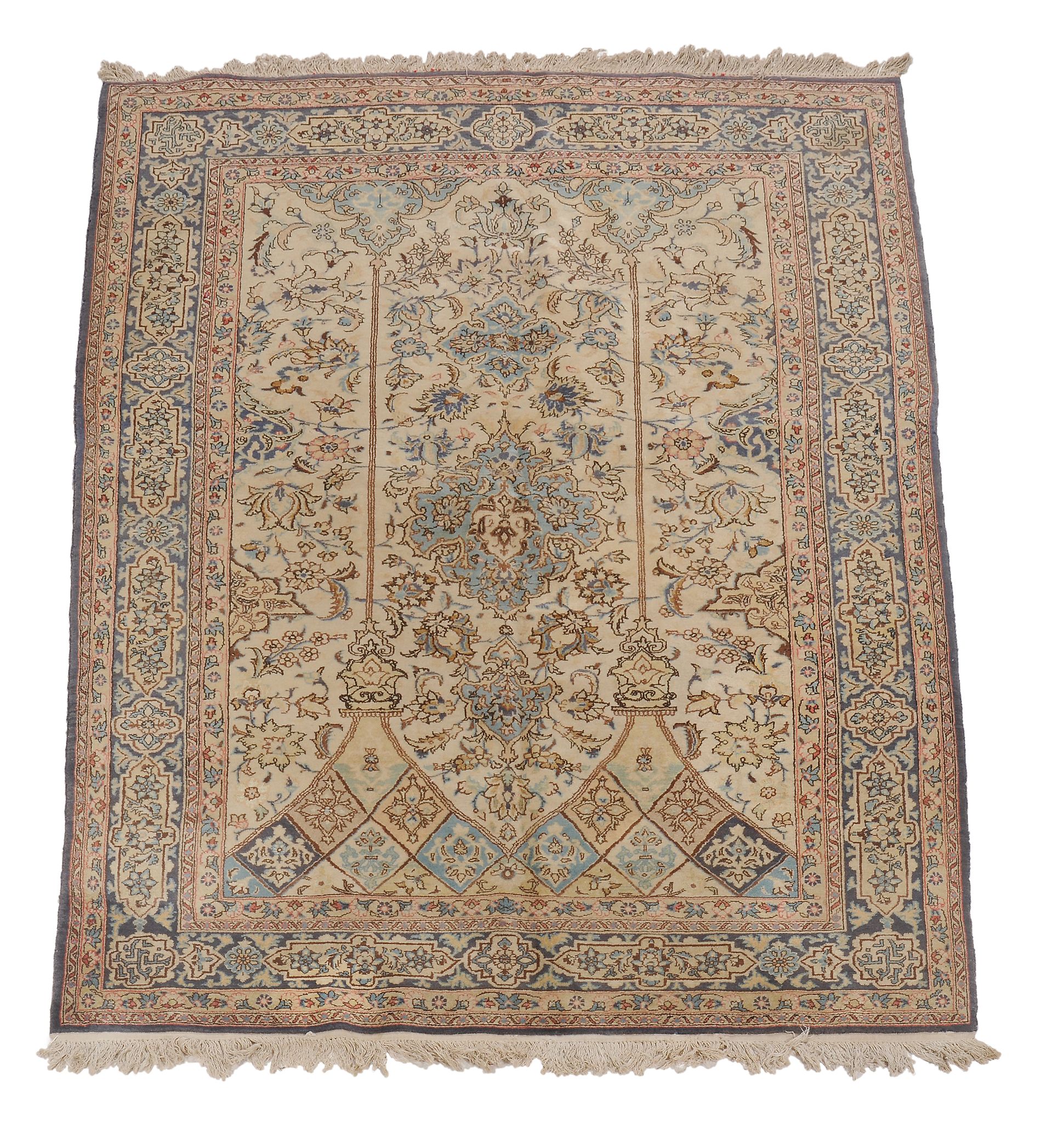 A Qum carpet , approximately 259 x 168cm  A Qum carpet  ,  approximately 259 x 168cm view on