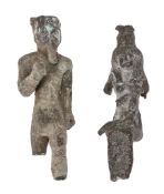 Two ancient Egyptian bronze figures, Late Dynastic Period, circa 600 B.C  Two ancient Egyptian