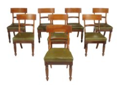 A set of eight William IV mahogany dining chairs circa 1835 each with...  A set of eight William