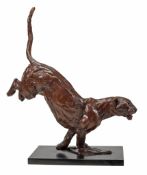 Mark Coreth , a patinated bronze model of a leopard  Mark Coreth (b. 1958), a patinated bronze model