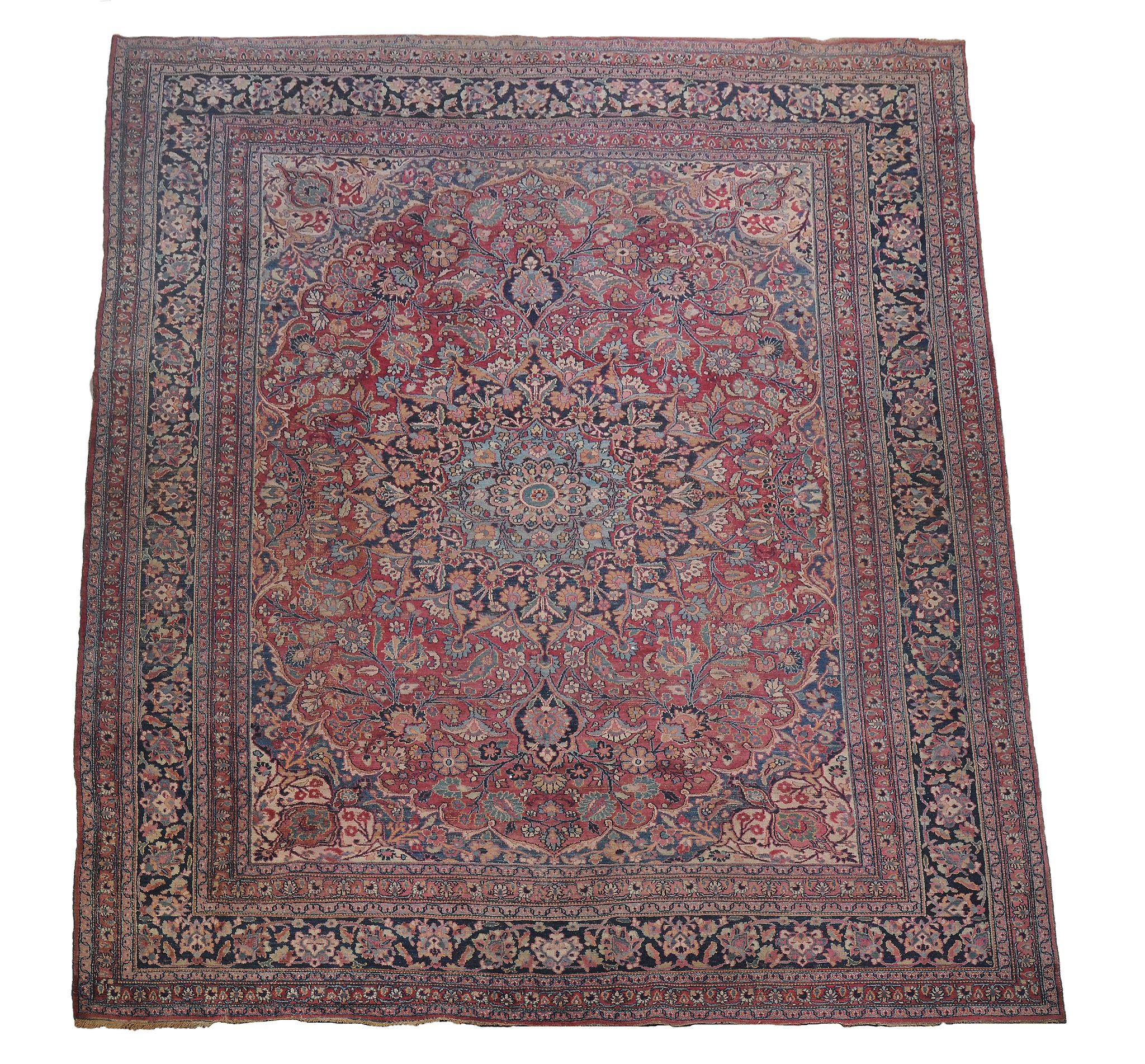 A Tabriz carpet, approximately 398 x 312cm  A Tabriz carpet,   approximately 398 x 312cm view on