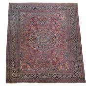 A Tabriz carpet, approximately 398 x 312cm  A Tabriz carpet,   approximately 398 x 312cm view on