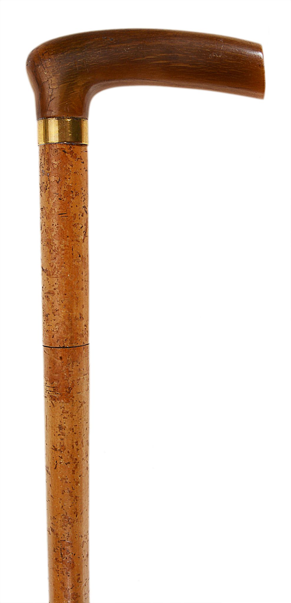 An Edwardian rhinoceros horn mounted malacca sword stick, early 20th century  An Edwardian