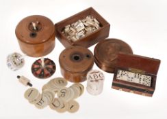 A collection of treen and related items, 19th century  A collection of treen and related items,