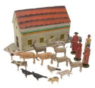 A German painted pine toy Noah`s Ark, mid 19th century  A German painted pine toy Noah`s Ark,