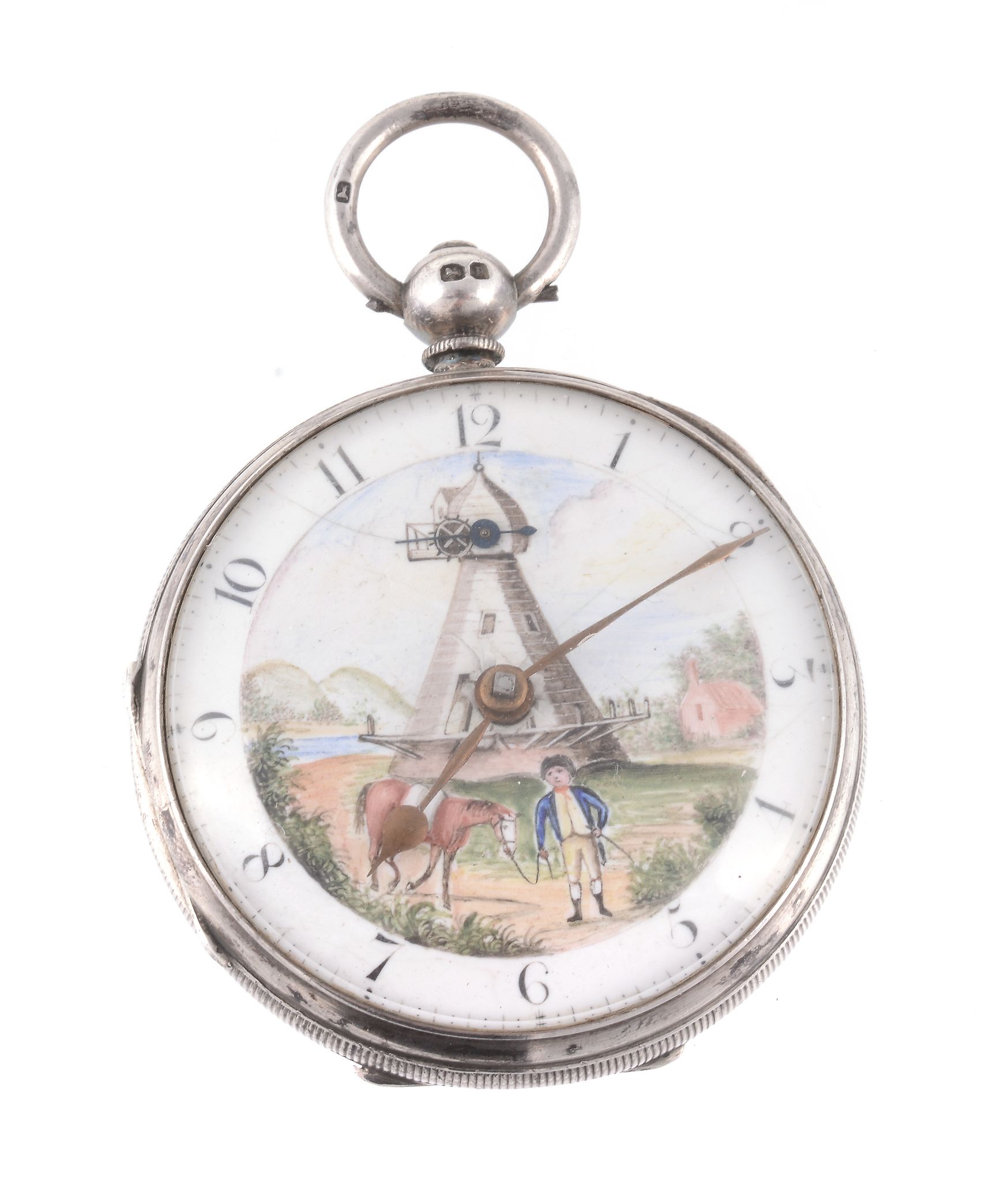 A silver open face pocket watch, hallmarked London 1864  A silver open face pocket watch, hallmarked