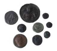 Ancient Greece and Rome, bronze coins (9). Generally fair (9)  Ancient Greece and Rome, bronze coins