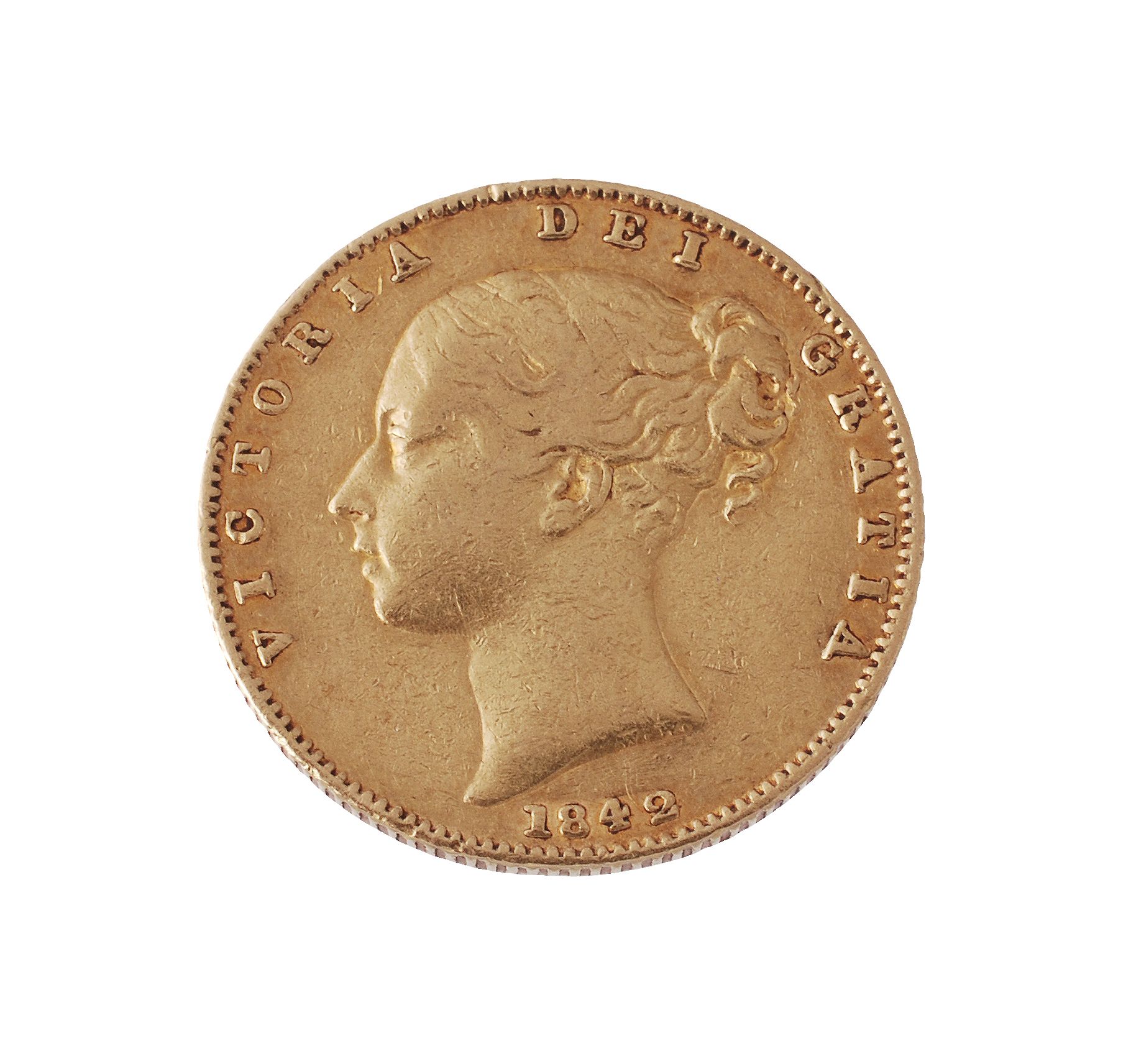 Victoria, Sovereign 1842. Good fine  Victoria, Sovereign 1842.   Good fine Bid Live at