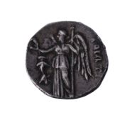 Ancient Greece, silver Drachma, laureate head of Zeus right, rev  Ancient Greece, silver