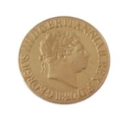 George III, Sovereign 1820. Good very fine  George III, Sovereign 1820.   Good very fine Bid Live at