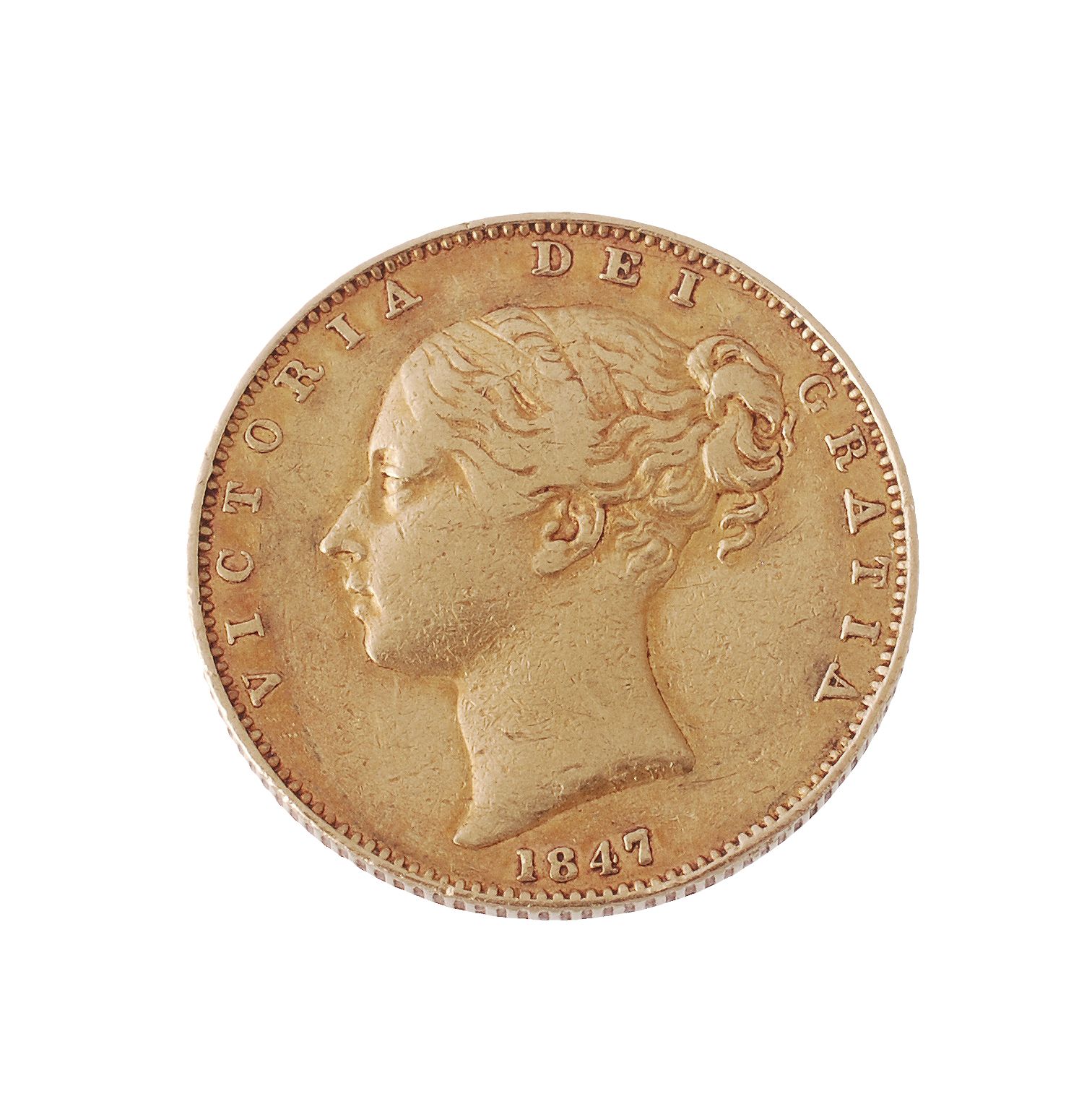 Victoria, Sovereign 1847. Very fine  Victoria, Sovereign 1847.   Very fine Bid Live at