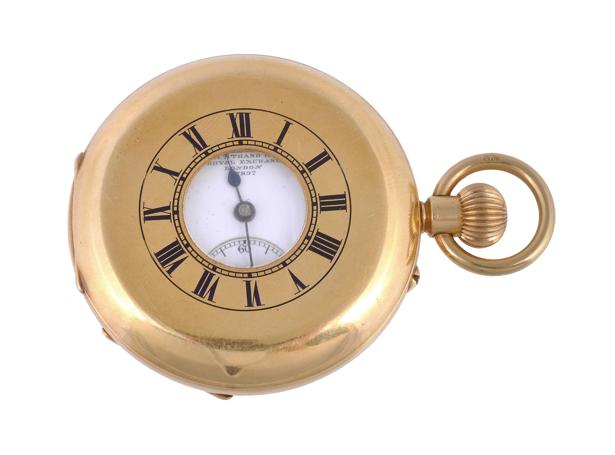 Dent, an 18 carat gold half hunter pocket watch, hallmarked London 1911, ref  Dent, an 18 carat gold