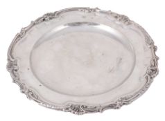 An Austro Hungarian silver plate, maker`s mark indistinct, Vienna 1872 - 1922, An Austro Hungarian
