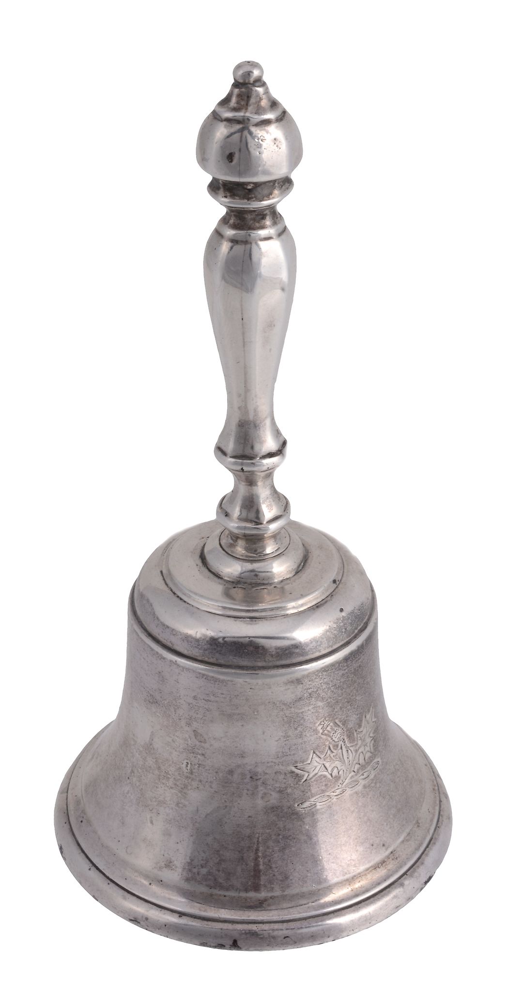 A Victorian silver table bell by John Aldwinckle & Thomas Slater, London 1891 A Victorian silver