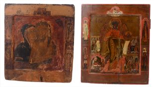 A Russian icon of John the Forerunner or Baptist, Angel of the Desert A Russian icon of John the