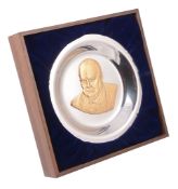 `The Churchill Centenary Trust plate`, a silver limited edition plate by... `The Churchill Centenary