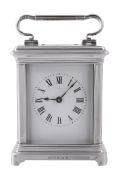 An Edwardian silver cased carriage clock by Henry Clifford Davis An Edwardian silver cased