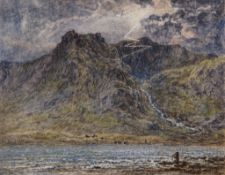 Thomas Danby (1818-1886) - Loch Idwal; LLancharne Castle, South Wales, A pair, pencil and