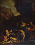 Emilian School (17th Century) - The Lamentation, Oil on canvas Unframed 87 x 68 cm. (34 1/4 x 26 3/