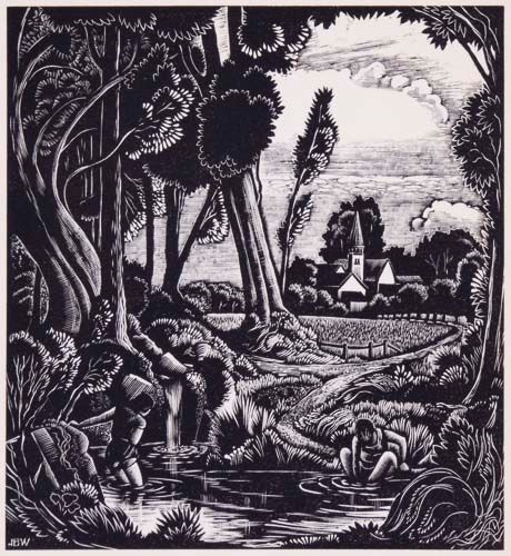 John Buckland-Wright (1897-1954) - Summer, For the Four Seasons Calendar, Boucher, The Hague Wood-