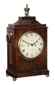 A Regency brass inlaid mahogany bracket clock, H A Regency brass inlaid mahogany bracket clock, H.