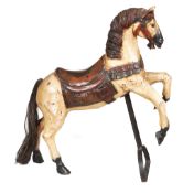 A polychrome painted wood fairground horse, late 19th / early 20th century A polychrome painted