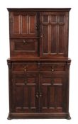 A panelled oak cupboard, circa 1890, possibly New Zealand A panelled oak cupboard, circa 1890,