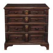 A Charles II oak chest of drawers, circa 1680 A Charles II oak chest of drawers, circa 1680, the