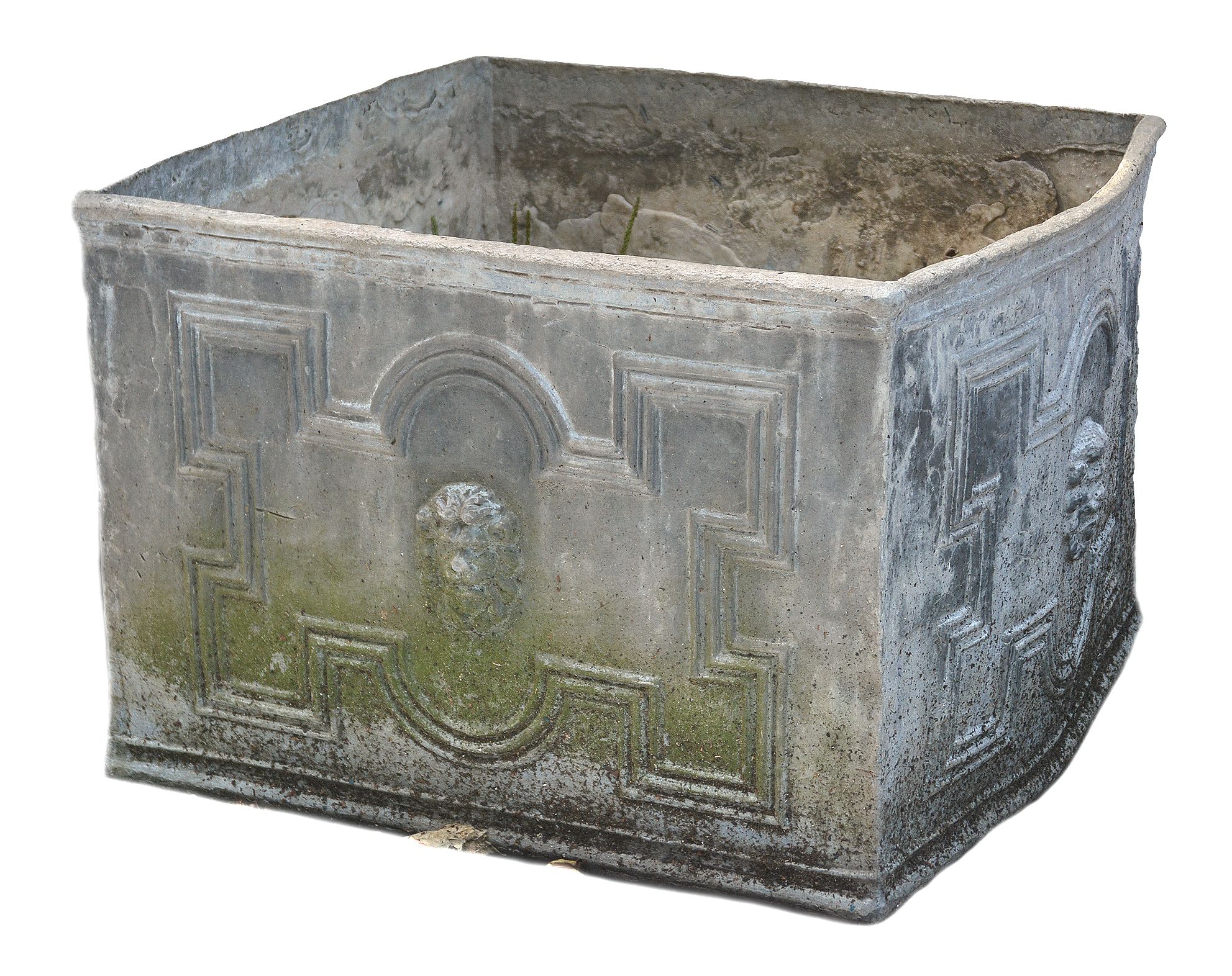 A lead garden planter in late 17th century style, early 20th century A lead garden planter in late