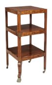 A Regency mahogany and rosewood crossbanded three tier whatnot circa 1815... A Regency mahogany and