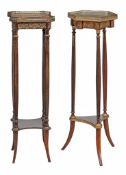 A mahogany and stained beech and gilt metal mounted pedestal stand circa... A mahogany and stained