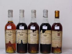 Chateau Rieussec 1953Sauternes4 hf btsChateau Guiteronde-Bert 1949Sauternes1 hf btAbove 5 hf bts