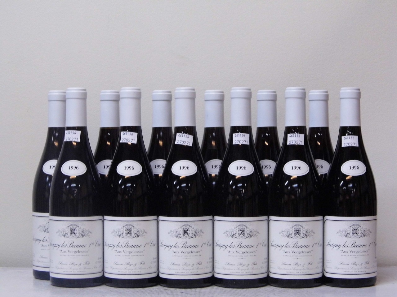 Savigny les Beaunes 1er Cru Aux Vergelesses 1996Domaine Simon Bize12 bts IN BOND