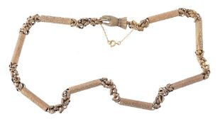 A Regency gold fancy link necklace, circa 1820  A Regency gold fancy link necklace,   circa 1820,