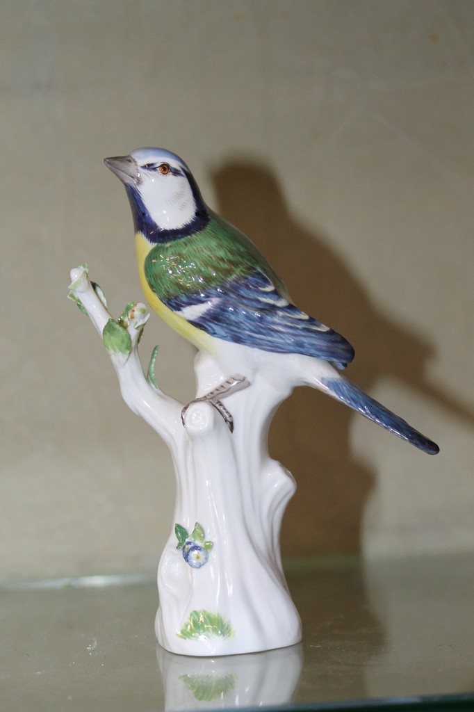 A Meissen figure of a Blue Tit