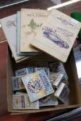 A collection of cigarette cards and booklets. There is no condition report available on this lot.
