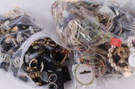 * A collection of costume jewellery, to include various earrings; bangles; necklaces; and other