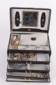 A collection of costume jewellery, to include various rings; brooches; bead necklaces; and various