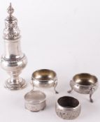 An Edwardian silver ogee baluster sugar caster by Jay, Richard Attenborough & Co., Chester 1903,